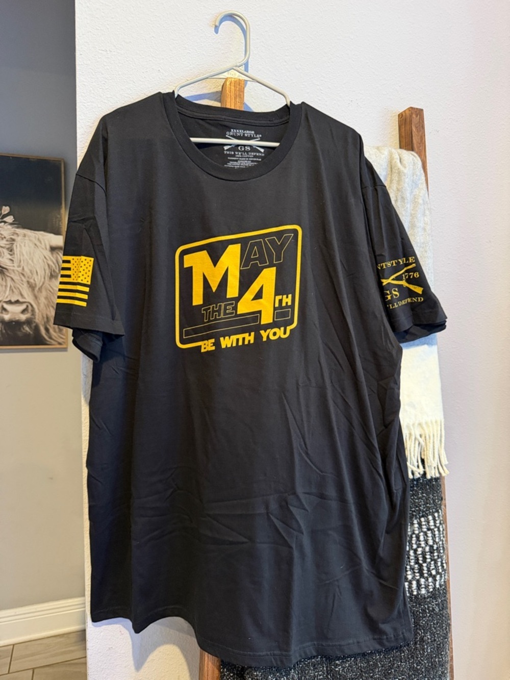 Grunt Style Men’s Black 'May the 4th Be With You' Graphic Tee